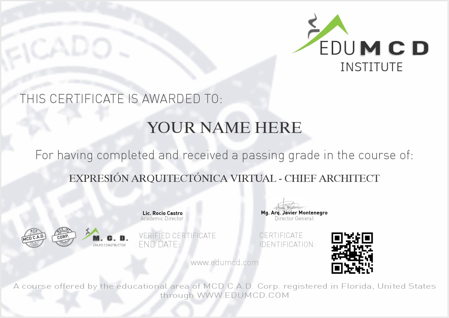 Certificado EduMCD Representación Arquitectónica