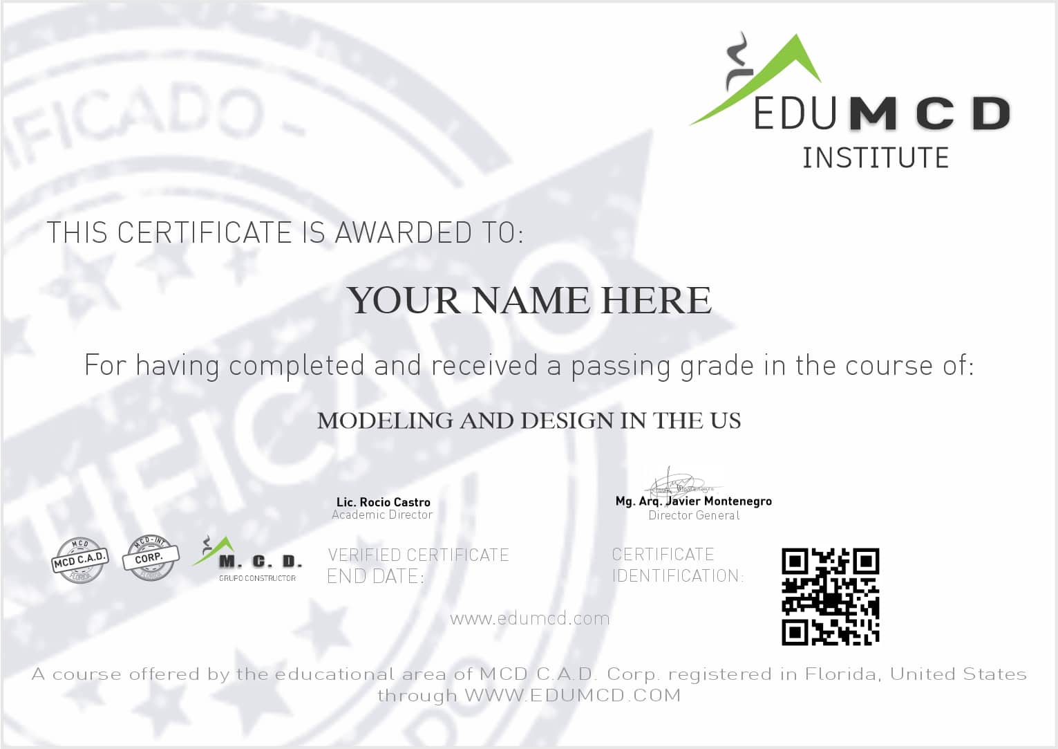 Certificado EduMCD MODELING